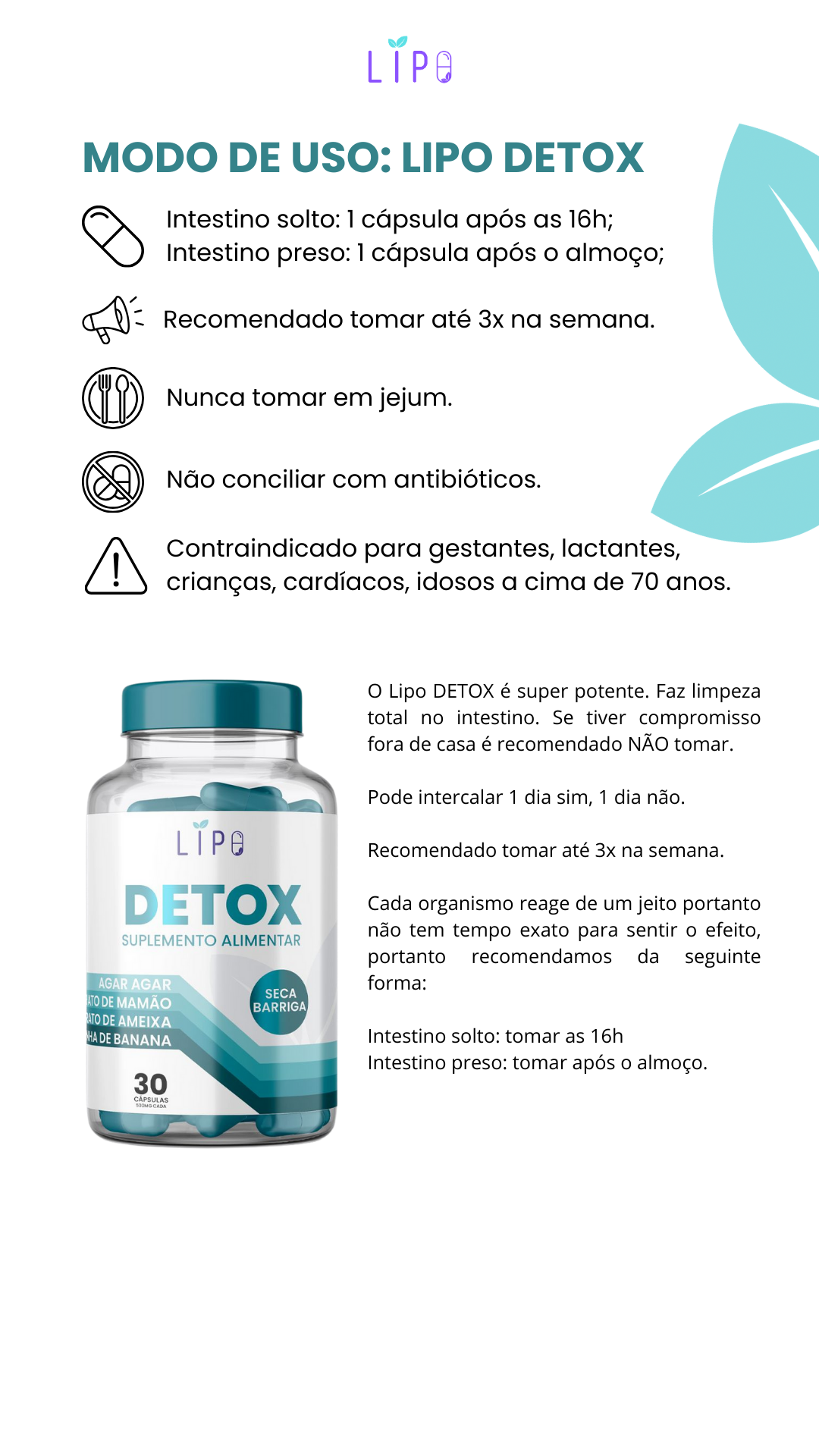 Lipo Detox - Seca Barriga (30 cápsulas)